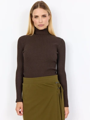 soyaconcept® Damski sweter z dzianiny - Dollie Kobiety wiskoza brązowy jednolity,