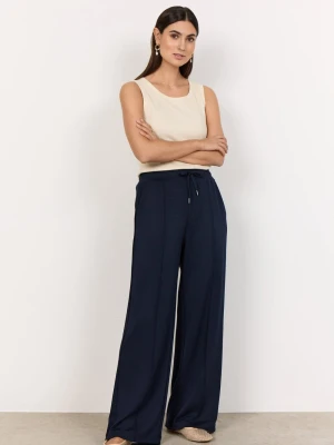 soyaconcept® Damskie spodnie materiałowe - Banu Kobiety Sztuczne włókno niebieski jednolity,