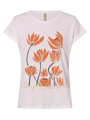 soyaconcept® Koszulka damska - SC-Babette FP 65 Kobiety Bawełna biały|pomarańczowy nadruk,