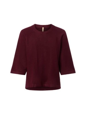 soyaconcept® Sweter damski z dzianiny - Orelan Kobiety drobna dzianina czerwony marmurkowy,