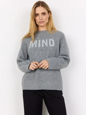 soyaconcept® Sweter damski z dzianiny - SC-Audrey Kobiety Sztuczne włókno szary|srebrny marmurkowy,