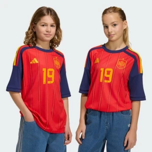 Spain 26 Home Youth Jersey Lamine Yamal Adidas Vivid Red