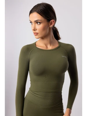 Spaio Koszulka sportowa "Adapt" w kolorze khaki rozmiar: M