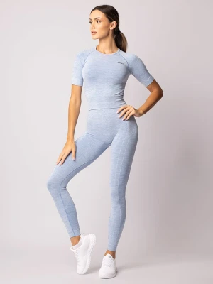 Spaio Koszulka sportowa "Melange" w kolorze błękitnym rozmiar: L