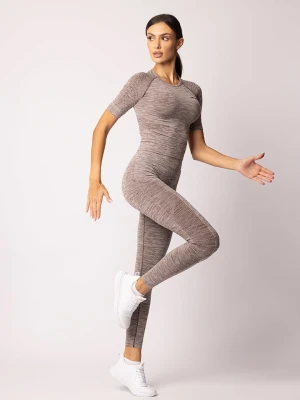 Spaio Koszulka sportowa "Melange" w kolorze brązowym rozmiar: XS