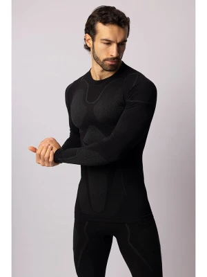 Spaio Koszulka termiczna "Adrenaline" w kolorze czarno-szarym rozmiar: L