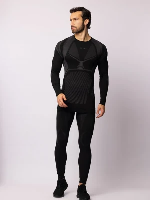 Spaio Koszulka termiczna "Confidence" w kolorze czarno-szarym rozmiar: XL