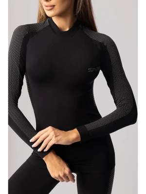 Spaio Koszulka termiczna "Fierce" w kolorze czarno-szarym rozmiar: S