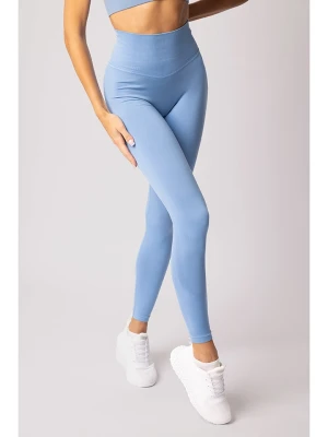 Spaio Legginsy sportowe "Adapt" w kolorze błękitnym rozmiar: M