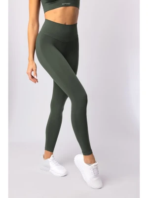 Spaio Legginsy sportowe "Flex 2.0" w kolorze khaki rozmiar: XL