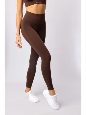 Spaio Legginsy sportowe "Flex Innergy" w kolorze brązowym rozmiar: XL