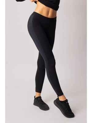 Spaio Legginsy termiczne "Fierce" w kolorze czarnym rozmiar: L
