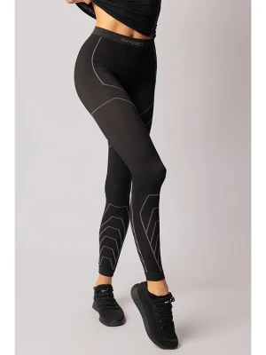 Spaio Legginsy termiczne "Rapid" w kolorze czarno-szarym rozmiar: L