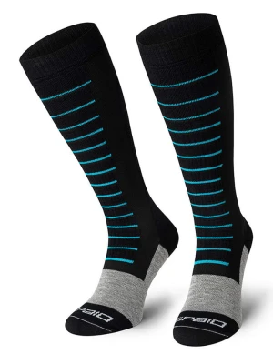 Spaio Podkolanówki narciarskie "Fierce" w kolorze czarno-szaro-turkusowym rozmiar: 41-43