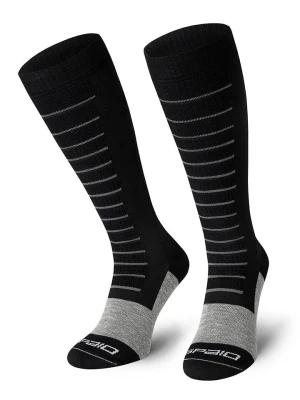 Spaio Podkolanówki narciarskie "Fierce" w kolorze czarno-szarym rozmiar: 41-43