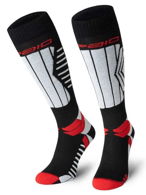 Spaio Podkolanówki narciarskie "Play" w kolorze czarno-czerwono-białym rozmiar: 41-43