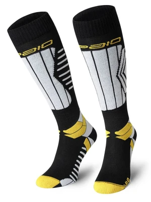 Spaio Podkolanówki narciarskie "Play" w kolorze czarno-żółto-białym rozmiar: 41-43