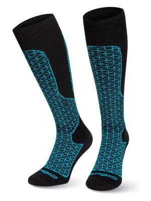 Spaio Skarpety funkcyjne "Breeze" w kolorze czarno-turkusowym rozmiar: 38-40