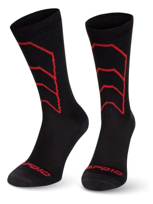 Spaio Skarpety funkcyjne "Rapid" w kolorze czarno-czerwonym rozmiar: 38-40