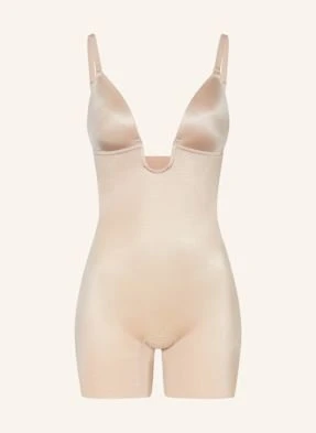 Spanx Body Modelujące Suit Your Fancy Plunge Low-Back Mid-Thigh beige