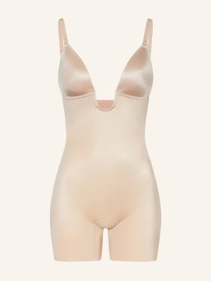 Spanx Body Modelujące Suit Your Fancy Plunge Low-Back Mid-Thigh beige