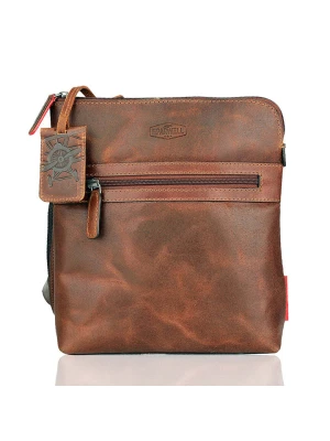 SPARWELL Skórzana torebka "Worldly wilbur" w kolorze jasnobrązowym - 21 x 25 x 5 cm rozmiar: onesize