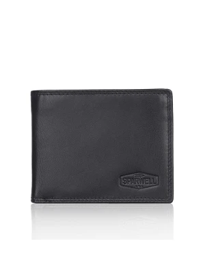 SPARWELL Skórzany portfel "Grayson 026" w kolorze czarnym - 12,5 x 9,5 x 2,5 cm rozmiar: onesize