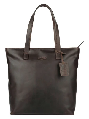SPARWELL Skórzany shopper bag "Kylie" w kolorze brązowym - 41 x 34 x 12 cm rozmiar: onesize
