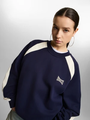 Speed bluza bez kaptura regular damska granatowa Klasyk