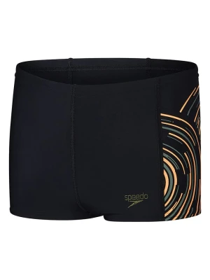 Speedo Kąpielówki "Aquashorts" w kolorze czarno-pomarańczowym rozmiar: 128