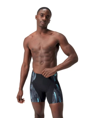Speedo Kąpielówki "Eco+ Compression" w kolorze czarno-szaro-błękitnym rozmiar: 4
