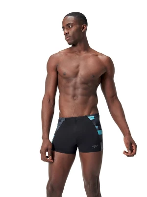 Speedo Kąpielówki "Eco+ Max" w kolorze czarno-szaro-błękitnym rozmiar: 5