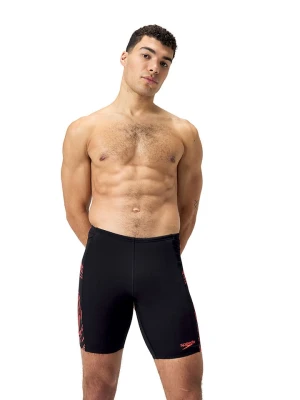 Speedo Kąpielówki "Eco+ Tech" w kolorze czarno-czerwono-szarym rozmiar: 4