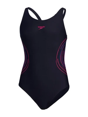 Speedo Strój kąpielowy "Eco Placement" w kolorze czarno-różowo-niebieskim rozmiar: 152