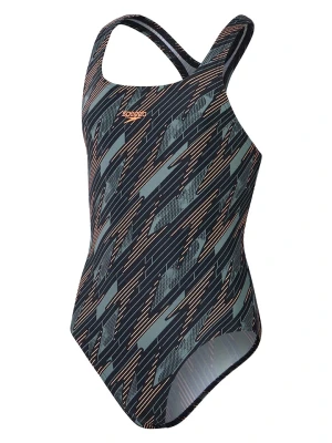 Speedo Strój kąpielowy "Eco" w kolorze czarno-oliwkowym rozmiar: 152