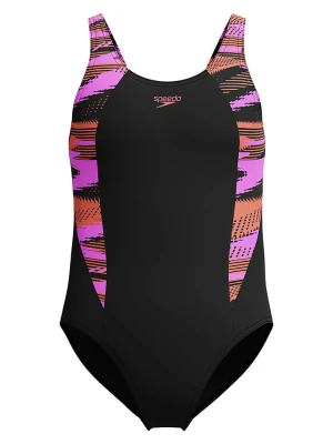Speedo Strój kąpielowy "H-Boom" w kolorze czarno-fioletowym rozmiar: 140