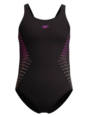 Speedo Strój kąpielowy w kolorze czarno-pomarańczowym rozmiar: 140