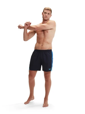 Speedo Szorty kąpielowe "Eco H-Boom" w kolorze granatowo-błękitnym rozmiar: L