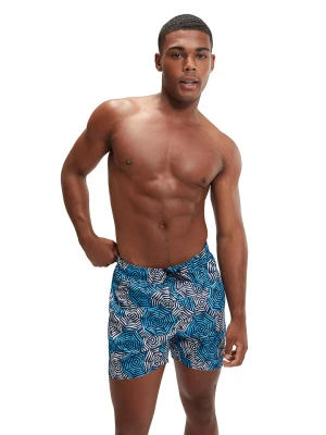 Speedo Szorty kąpielowe "Eco Print" w kolorze granatowo-błękitno-białym rozmiar: S