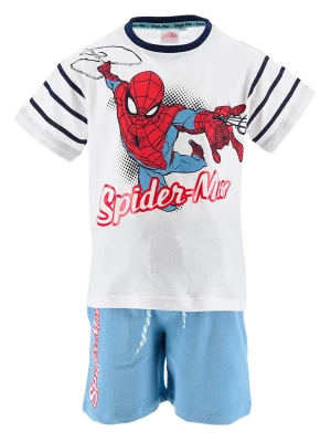 Spiderman 2-częściowy zestaw "Spiderman" w kolorze biało-błękitno-czerwonym rozmiar: 98