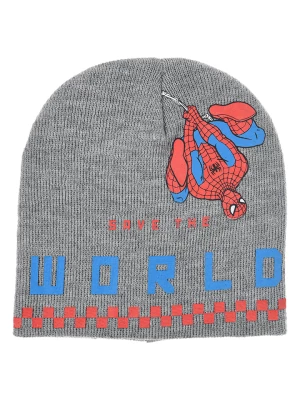 Spiderman Czapka beanie "Spider-Man" w kolorze szarym rozmiar: 54 cm