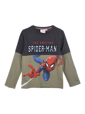 Spiderman Koszulka "Spider-Man" w kolorze oliwkowo-antracytowym rozmiar: 98