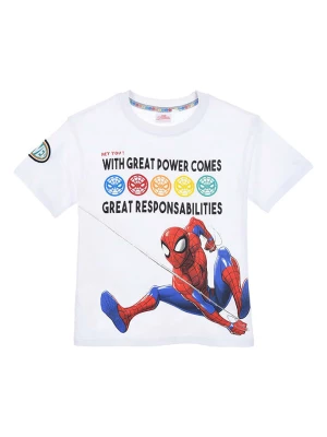 Spiderman Koszulka "Spiderman" w kolorze białym rozmiar: 116