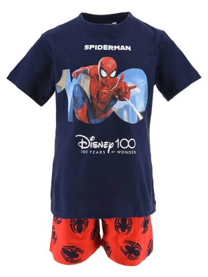 Spiderman Piżama "Disney 100" w kolorze granatowo-czerwonym rozmiar: 116