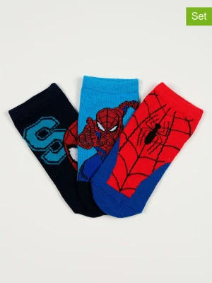 Spiderman Skarpety (3 pary) "Spider-Man" w kolorze czarno-niebiesko-czerwonym rozmiar: 23-26