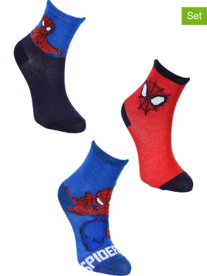 Spiderman Skarpety (3 pary) "Spider-Man" w kolorze niebiesko-czerwonym rozmiar: 31-34