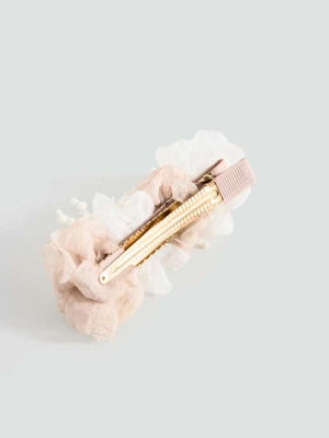 Spinka do włosów z motywem kwiatów blady róż - Dzieci - Rozmiar uniwersalny - MANGO KIDS