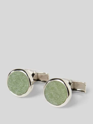 Spinki do mankietów z wkładką z kamienia Lindenmann