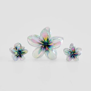 Spinki do włosów w kształcie kwiatków z elektem holograficznym House