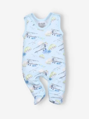 Śpiochy niemowlęce z bawełny organicznej dla chłopca - Samoloty NINI